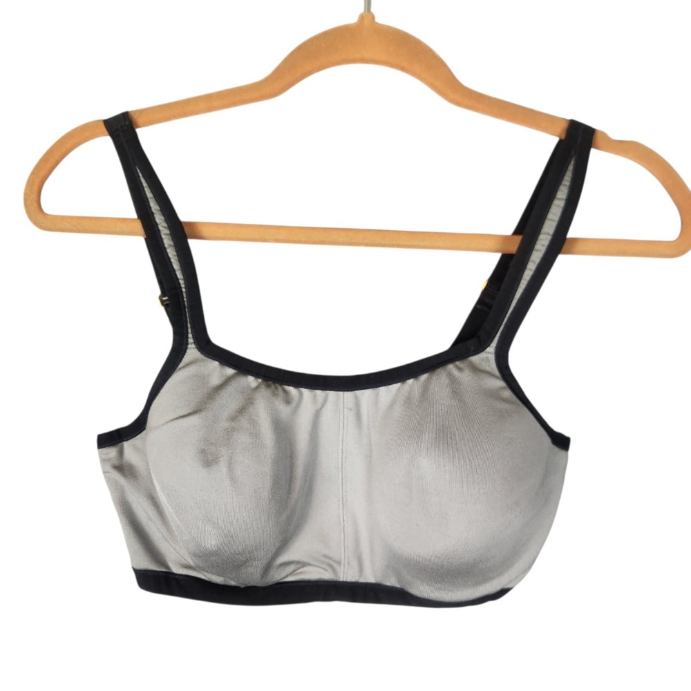 Natori‎ Yogi Contour Convertible Underwire Sports Bra Size 34C 731050 Grey Black